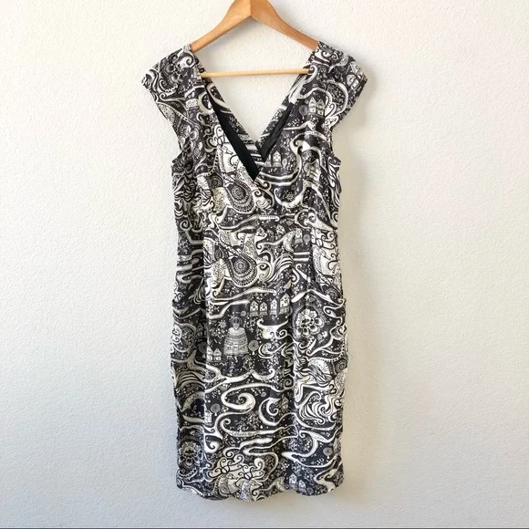 Anthropologie Moulinette Soeurs Swirling Villages dress Size 10 Women's - Picture 2 of 8